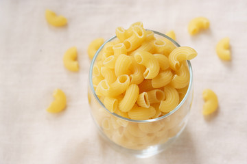 Dry pasta background.