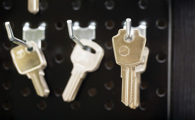 Blank keys on a special  wall