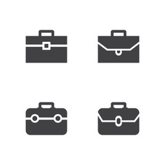 business bag icons set