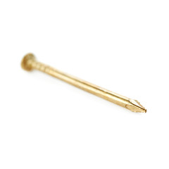 Metal nail isolated over the white background