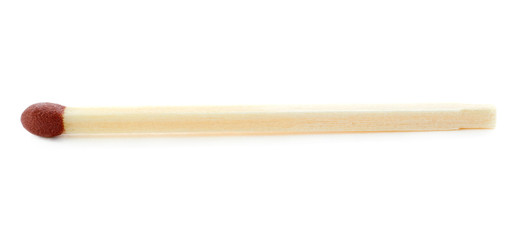 Wooden match isolated over the white background