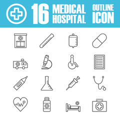 hospital outline icon