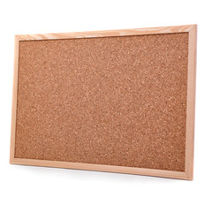 Fototapeta premium Pin board over isolated white background