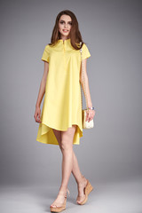 Fototapeta premium woman dress clothes wear makeup model collection