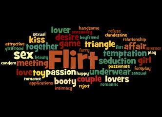 Flirt, word cloud concept 4