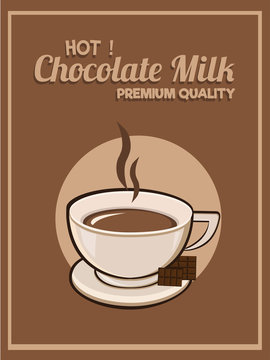 Milk Chocolate Poster. Isolated Vector