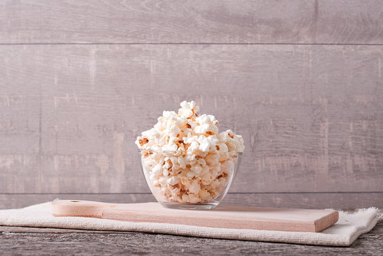 Fresh Homemade Popcorn On The Table