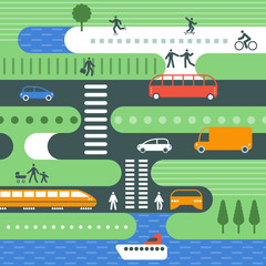 City traffic illustration