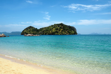 Naklejka premium Beach and sea