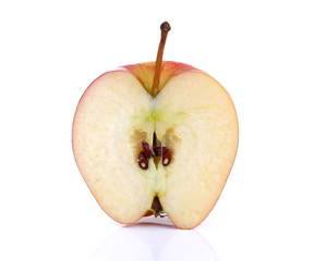 Apple half isolated on a white background.