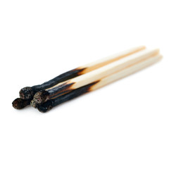 Pile of Wooden matches isolated over the white background
