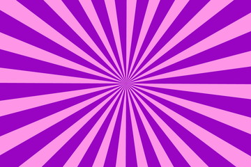 Illustration of pink and purple rays from the middle - obrazy, fototapety, plakaty