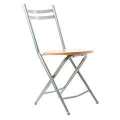 Folding chair over isolated white background
