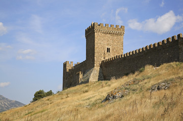 Old Genoese fortress XI century in Sudak. Crimea. Ukraine