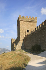 Old Genoese fortress XI century in Sudak. Crimea. Ukraine