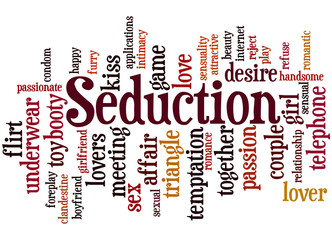 Seduction, word cloud concept 5