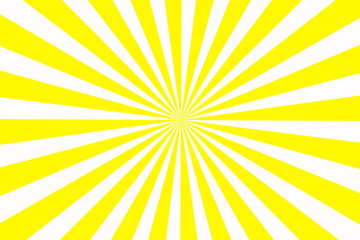 Illustration of white and yellow rays from the middle