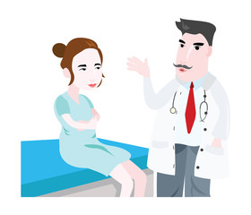 Doctor Visits a Sick Woman