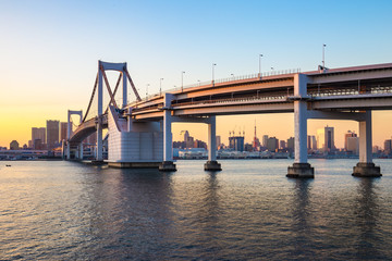 Fototapeta premium Widok na panoramę Tokio z Odaiba