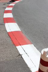 Texture of Motor Race Asphalt and Curb on Monaco GP