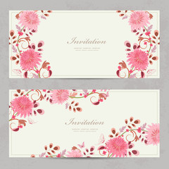 lovely floral invitation cards for your design