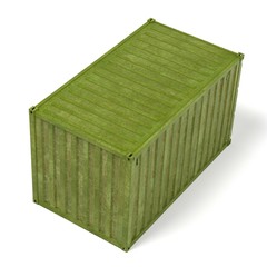 3d renderings of rusty cargo container