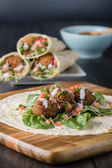 Vegan Falafel Wrap With Salsa