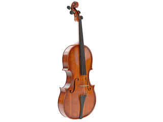 Naklejka na ściany i meble Aged violin isolated on white