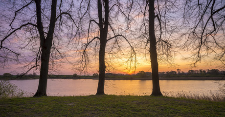 drzewa nad brzegiem jeziora © Mike Mareen