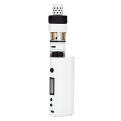 New vaping device - vaporizer or electronic cigarette for smoking liquid nicotine. isolate over white background.