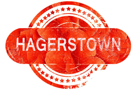 hagerstown, vintage old stamp with rough lines and edges