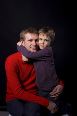  portrait of a father with his son