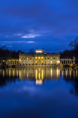 Lazienki Palace in Warsaw, Poland at night - 109371578