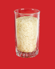 Long rice in glass