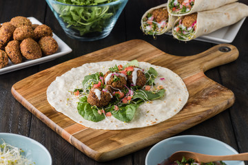 Vegan Falafel Wrap With Salsa