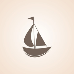 Icon Of Sail Boat.