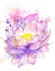 Lotus Flower Watercolor