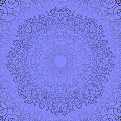 Blue Circle Lace Ornament