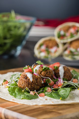Vegan Falafel Wrap With Salsa
