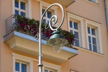 Straßenlaterne in Karlsbad.