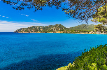 Seaside coastline Majorca Spain Canyamel