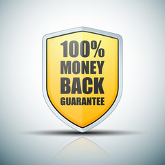 100% Money Back Guarantee shield