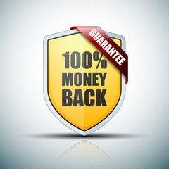 100% Money Back Guarantee shield