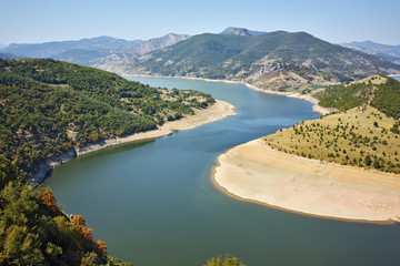 Obraz na płótnie Canvas Panorama of Arda River and Kardzhali Reservoir, Bulgaria