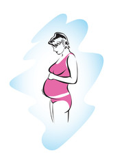 Stages of pregnancy vector