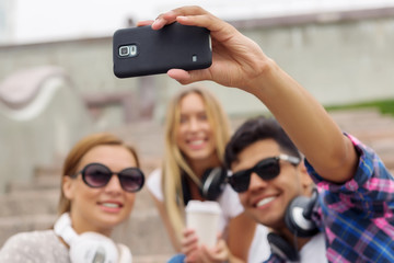 Obraz premium Making great selfie