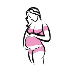 pregnant woman symbol vector