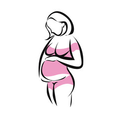 Fototapeta na wymiar pregnant woman symbol vector