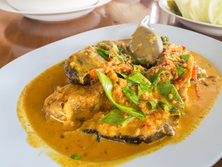 curry fish fried, Thai food