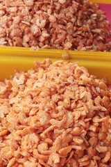 dried shrimp for cooking in the market.